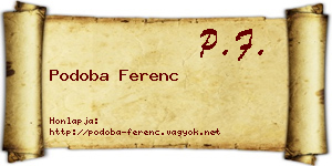 Podoba Ferenc névjegykártya