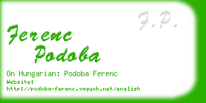 ferenc podoba business card